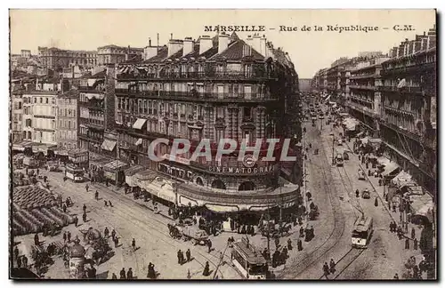 Marseille Cartes postales Rue de la Republique