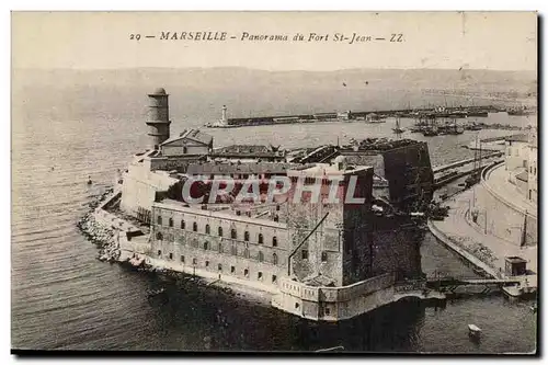 Marseille Cartes postales Panorama du Fort St Jean