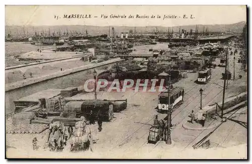 Marseille Cartes postales Vue generale des bassins de la Joliette