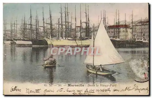 Marseille Cartes postales Dans le vieux port ( bateaux boat ship )