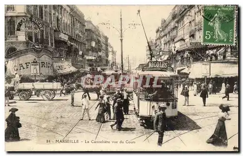 Marseille Ansichtskarte AK La cannebiere vue du cours