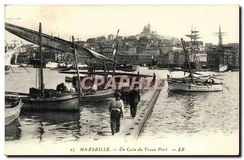 Marseille Cartes postales In coin du vieux port