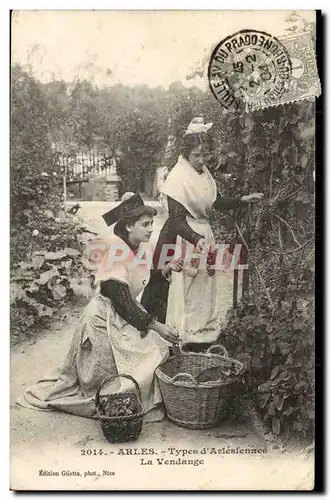 Arles Cartes postales Types d'arlesiennes La vendange