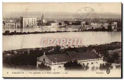 Tarascon Ansichtskarte AK Vue generale et le pont suspendu