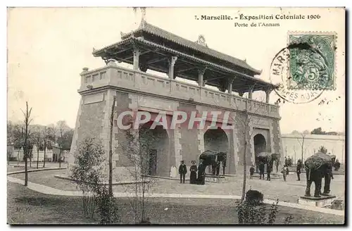 Cartes postales Marseille Exposition coloniale 1906 Porte de l&#39annam