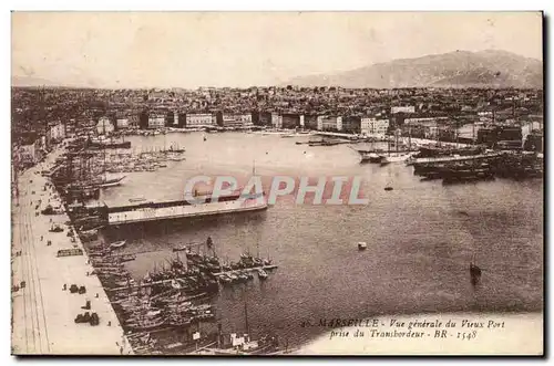 Ansichtskarte AK Marseille Vue generale du vieux port prise du transbordeur