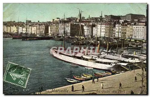 Cartes postales Marseille Le quai du port