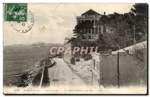 Ansichtskarte AK Marseille La corniche Le Palace Hotel et les Iles