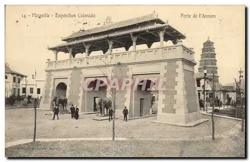 Marseille Cartes postales Exposition coloniale Porte de l&#39Annam (elephant)