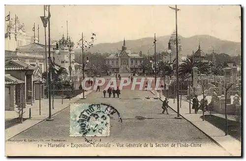 Marseille Cartes postales Exposition coloniale Vue generale de a section de l&#39indochine