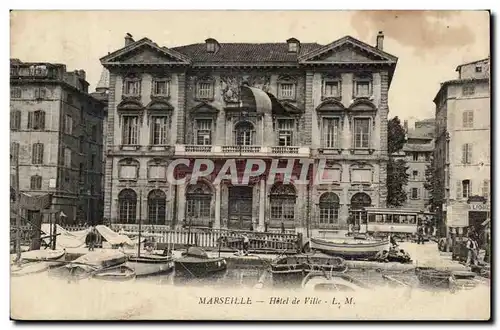 Marseille - Hotel de Vile - bateau - tramway - Ansichtskarte AK