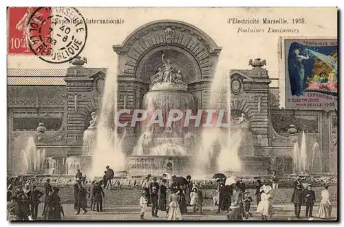 Marseille - Exposition Internationale d&#39Electricite 1908 Fontaine Lumineuse - Cartes postales