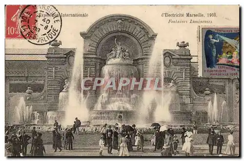 Marseille - Exposition Internationale d'Electricite 1908 Fontaine Lumineuse - Cartes postales