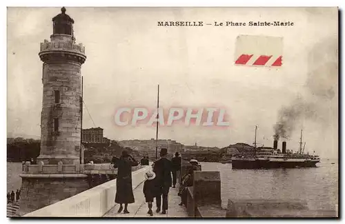 Marseille - La Phare Sainte Marie - Paquebot - steamer lighthouse - - Ansichtskarte AK