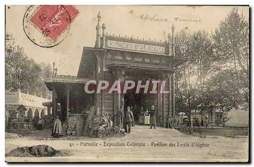 Marseille - Exposition Coloniale - Pavilon des Forets d&#39Algerie - eye catching scene - Cartes postales