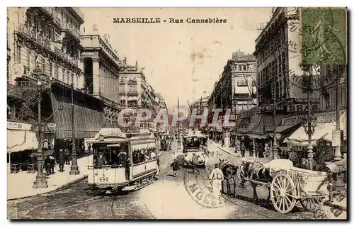 Marseille Ansichtskarte AK Rue Cannebiere (tramway)