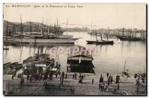 Marseille Cartes postales Quai de la Fraternite et vieux port