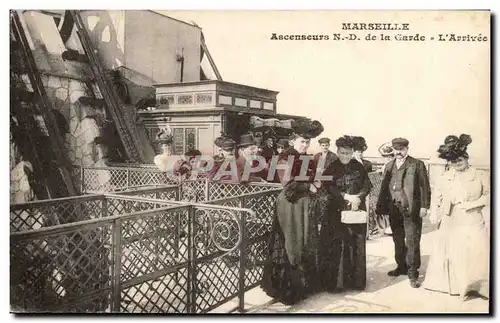 Marseille Cartes postales ascenseurs de ND de la Garde l&#39arrivee