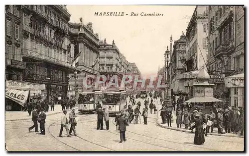 Marseille Cartes postales Rue Cannebiere