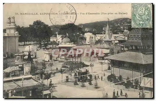 Marseille - Exposition Coloniale - Vue d'Ensemble - Vue prise en Ballon - Cartes postales