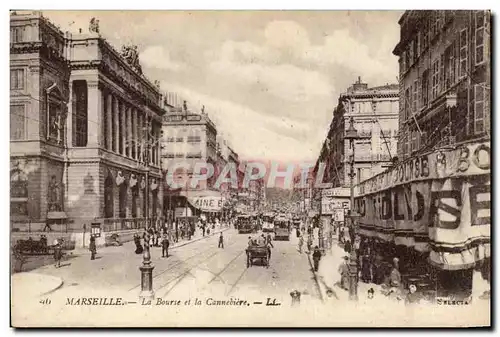 Marseille - La Bourse a la Cannebiere - tramway - Ansichtskarte AK