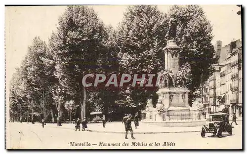 Marseille - Monument des Mobiles et les Allees - Ansichtskarte AK