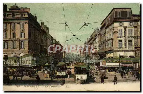 Marseille - La cannebiere - tramway - Ansichtskarte AK