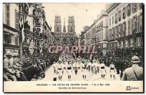 Orleans Cartes postales FEtes de Jeanne d&#39arc 7 et 9 mai 1920 Societe de Gymnastique (sport)