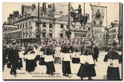 Orleans Cartes postales FEtes de Jeanne d&#39arc 7 et 9 mai 1920 La banniere de Jeanne d&#39arc