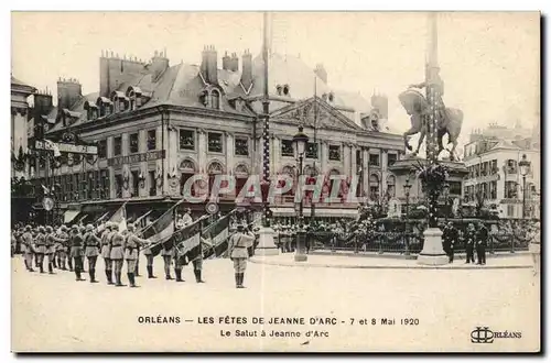 Orleans Cartes postales FEtes de Jeanne d&#39arc 7 et 9 mai 1920 Salut a Jeanne d&#39arc