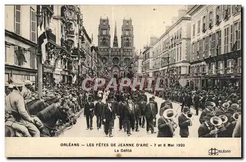 Orleans Cartes postales FEtes de Jeanne d&#39arc 7 et 9 mai 1920 Le defile