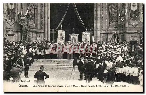 Orleans Cartes postales FEtes de Jeanne d'arc 7 et 8 mai Rentree a la cathedrale La Benediction