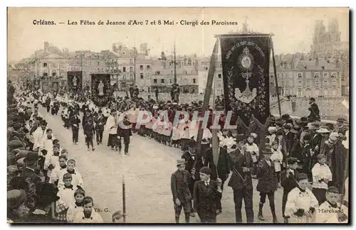 Orleans Cartes postales FEtes de Jeanne d&#39arc 7 et 8 mai Clerge des Paroisses