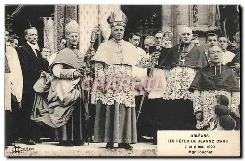 Orleans Cartes postales FEtes de Jeanne d&#39arc 7 et 8 mai 1920 Mgr Touchet