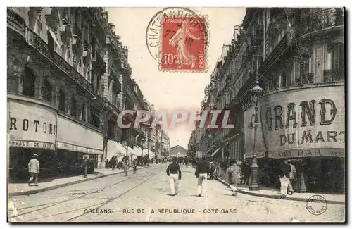 Orleans Cartes postales Rue de la Republique Cote Gare