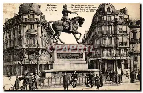 Orleans Cartes postales La place du Martroi Jeanne d'aRc