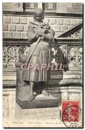 Orleans Cartes postales Hotel de ville Statue de Jeanne d&#39aRc