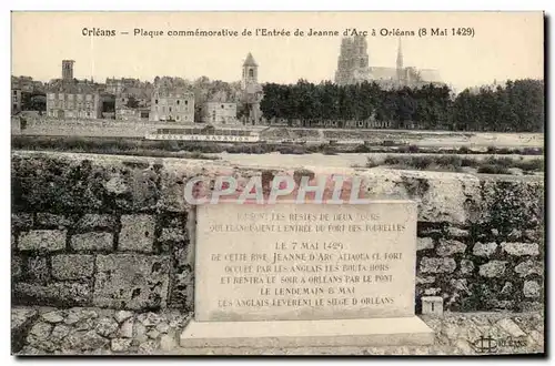 Orleans Cartes postales Plaque commemorative de l&#39entree de Jeanne d&#39arc a Orleans (8 mai 1429)