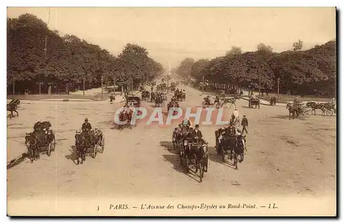 Paris Ansichtskarte AK Avenue des Champs Elysees au rond point