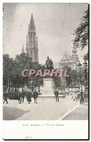 Belgique - Belgien - Belgium Anvers - Antwerpen - Place Verte -- Cartes postales