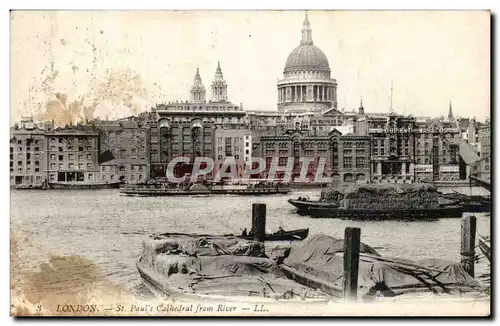 Angleterre - England - London - St Paul&#39s Cathedral from River -- Ansichtskarte AK