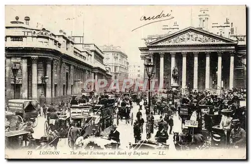 Angleterre - England - London - The Royal Exchange and Bank of - bustling and attractive scene-- Cartes postales