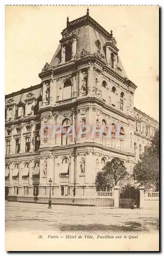 Paris - 4 - Hotel de Vile - Pavillon sur le Quai - Ansichtskarte AK