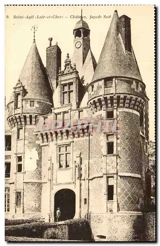 Saint Agil Chateau - Facade Sud - Cartes postales