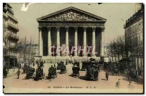 Paris - 8 - La Madeleine - cheval - Ansichtskarte AK