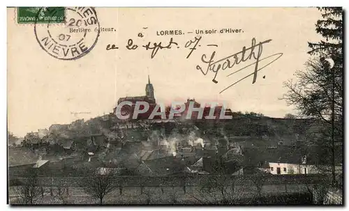 Lormes - Un soir d'hiver - Cartes postales