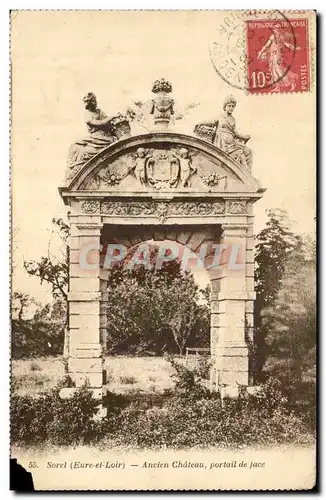 Cartes postales Sorel Ancien chateau portail de face