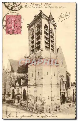 Ansichtskarte AK Troyes Eglise Saint Nizier ensemble Nord ouest