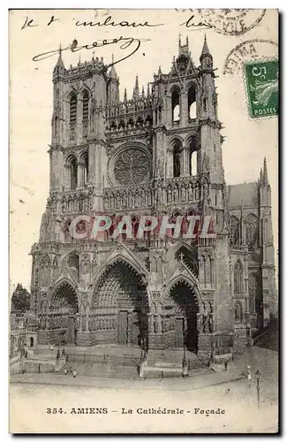 Cartes postales Amiens La cathedrale Facade