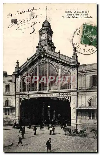 Cartes postales Amiens Gare du Nord Porte monumentale